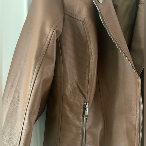 Brown Pleather Jacket - Picture 5 of 11